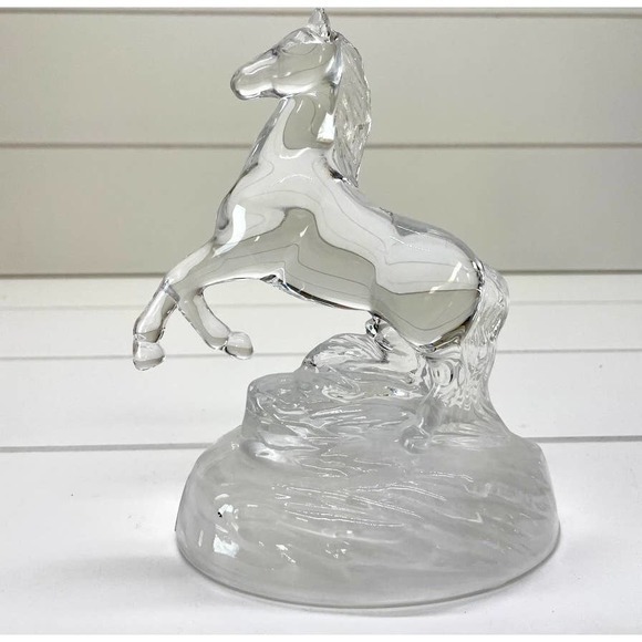 Vintage Horse Stallion Figurine Lead Crystal - Picture 3 of 3